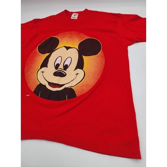 Vintage Disney Mickey Mouse Single Stitch 90s T-Shirt Made in USA Size XL - Picture 4 of 10